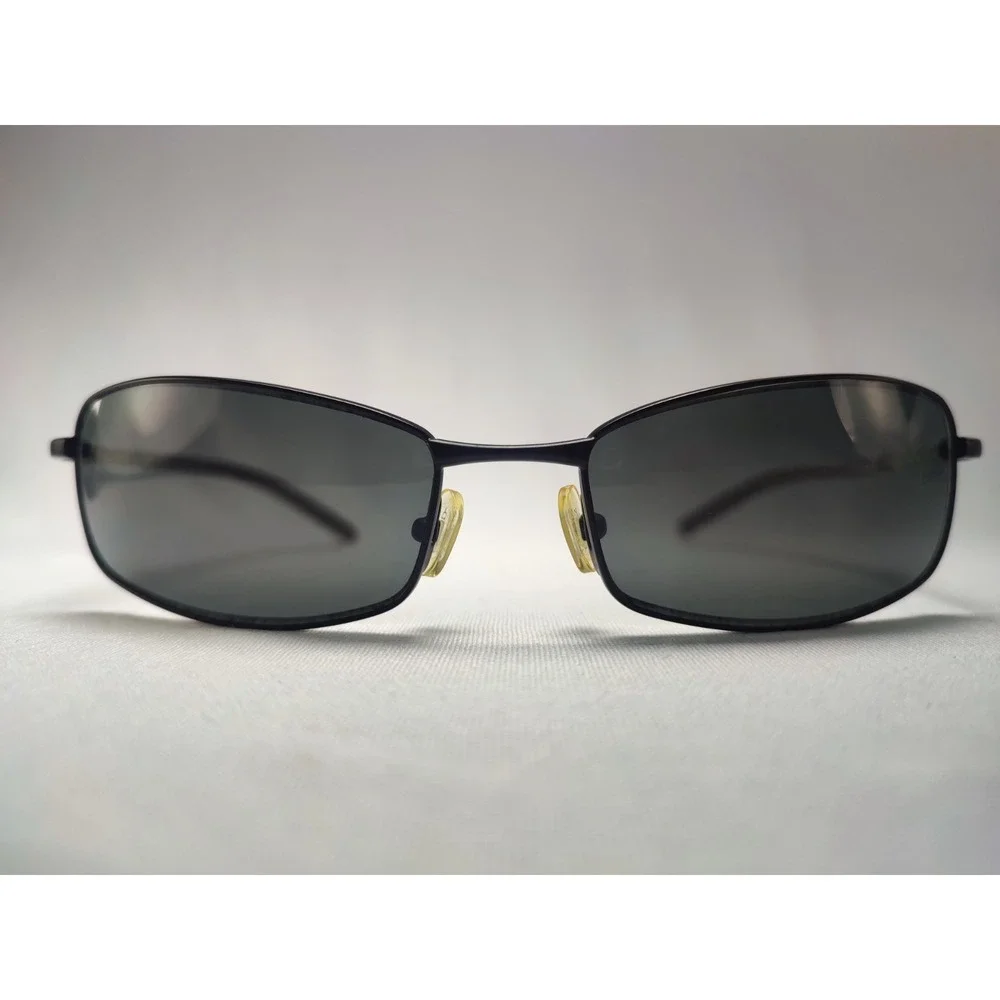 Guess GU 6156 BLK-3 Black Metal Rectangle Sunglasses 57-18-125
